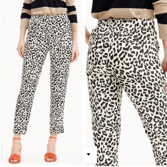 J. Crew Favorite Fit Snow Leopard Print Pant - Picture 4 of 9